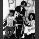 The band&rsquo;s manager, Reuben Kinkade, decants a 1988 Pepto-Bismol
