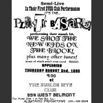 Semi-Live: the band&rsquo;s own flyer for The Avalon, 2 August 1990 &mdash; the first full multi-media show