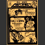 Club Stodola, Halloween 1990 &mdash; top of the bill this time. One of our full multi media performances